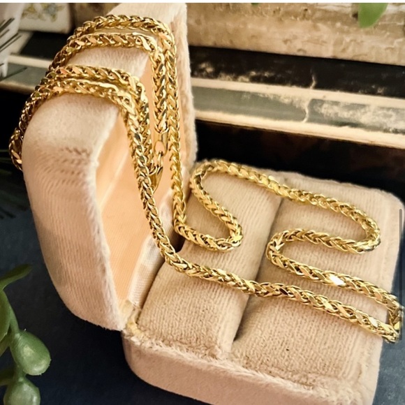 Like New! 10K Gold Wheat/ Franco Chain Necklace About 20 inches Long Yellow Gold - Picture 10 of 17
